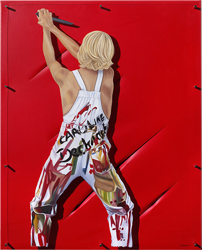 caroline dechamby tribute to fontana painting