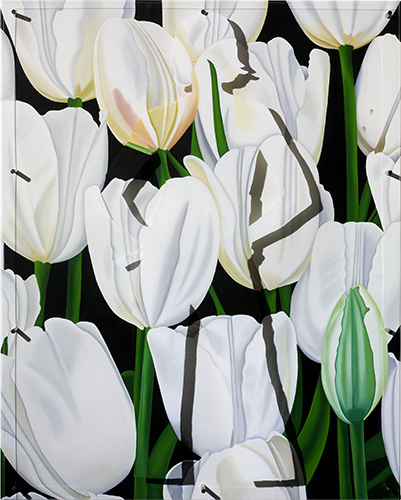 caroline dechamby tulipes blanches painting